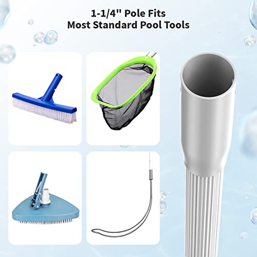 Premium Pool Skimmer Net with 6 Aluminum Poles