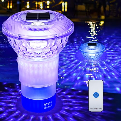 Colorful Light Solar Pool Chlorine Dispenser with Remote