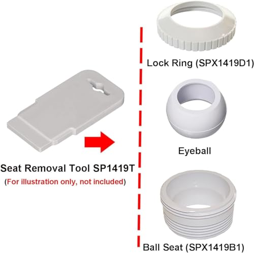 5 Pack White Adjustable Pool & Spa Eyeball Jet