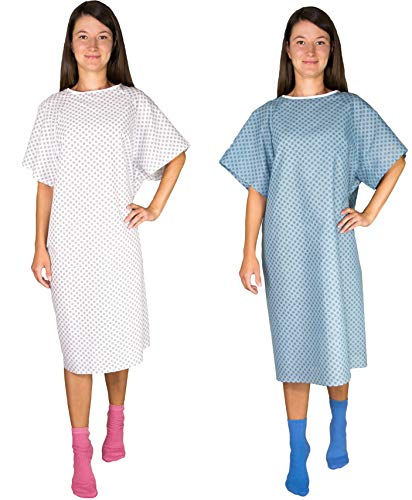 VIP Blue and White Hospital Gown 2-Pack