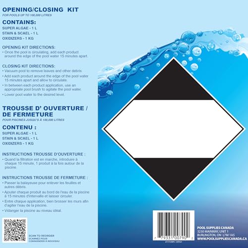 VIP Pool Chemical Kit for 100,000 litres