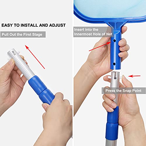 VIP Pool Skimmer Net with Adjustable Telescopic Pole