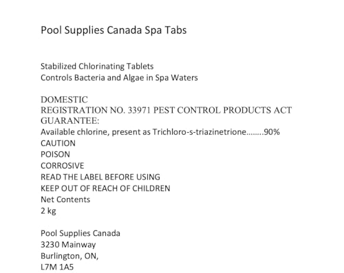 VIP Chlorine Spa Tabs (800g) at Pool Supplies Canada