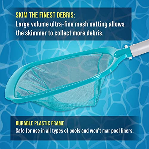 11.5ft Pool Leaf Skimmer Net with Telescopic Pole