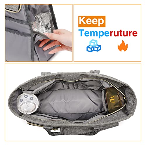 Rabjen Nurse Tote Bag with Laptop Sleeve, Medical Supplies