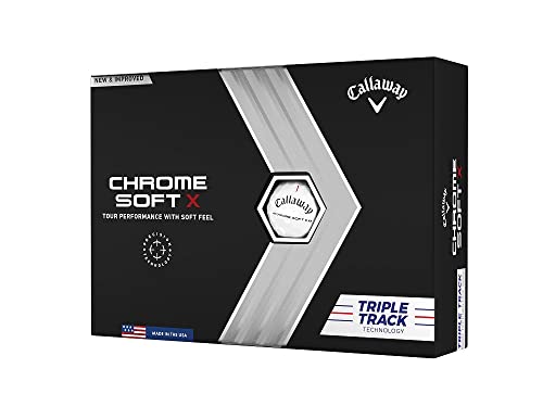 Callaway Chrome Soft X Golf Balls Triple Track White