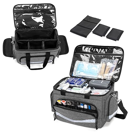 VIP Medical Trauma Bag with Removable Dividers, Gray