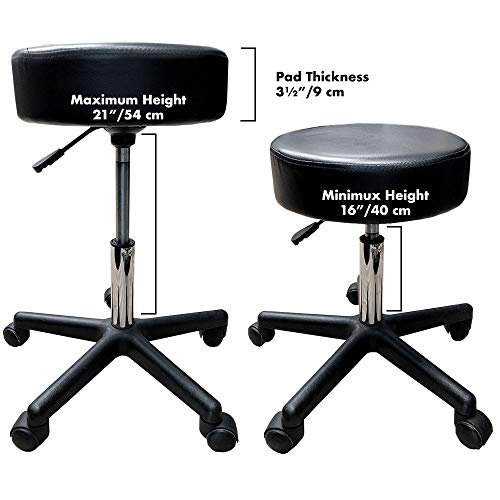 Hydraulic Adjustable Rolling Stool for Spa and Office