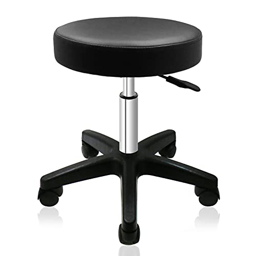 GreenLife® Deluxe Adjustable Height Rolling Stool (Black)