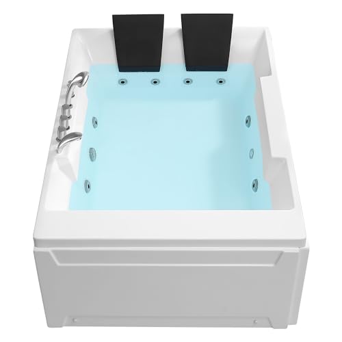 Empava 72" Acrylic Double Ended Whirlpool Bathtub White