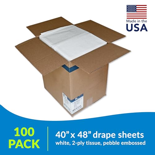 VIP White 2-ply Tissue Drape Sheet 100/Cs