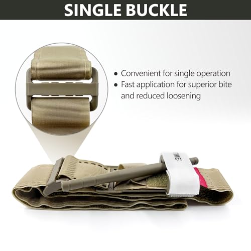 10 Pack Tourniquet: Easy Single Hand Operation, Dark Green