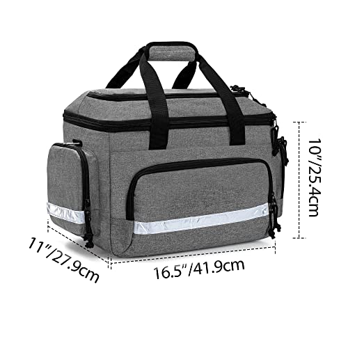 VIP Medical Trauma Bag with Removable Dividers, Gray