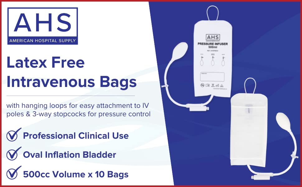 American Hospital Supply Medical Pressure Infusion Bag - 500ml