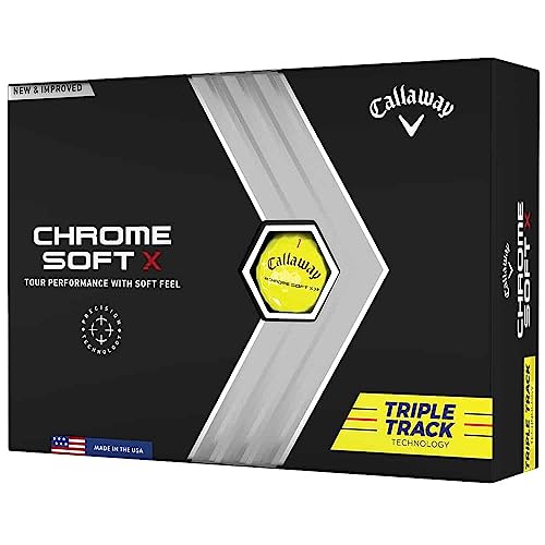 Callaway Golf Chrome Soft X Yellow Balls Triple Track