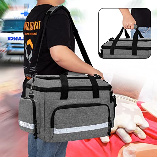 VIP Medical Trauma Bag with Removable Dividers, Gray