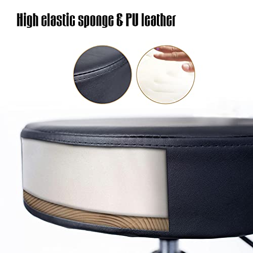 GreenLife® Deluxe Adjustable Height Rolling Stool (Black)