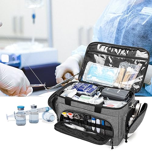 VIP Medical Trauma Bag with Removable Dividers, Gray