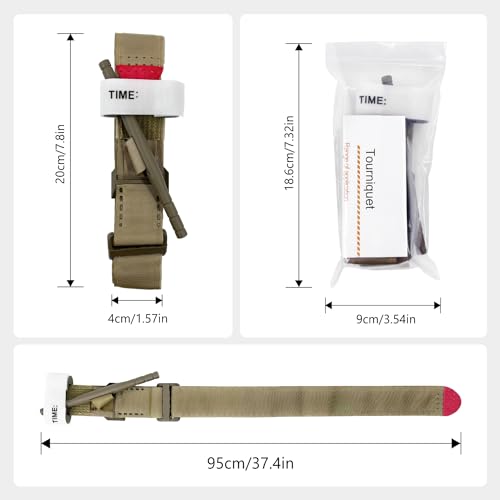 10 Pack Tourniquet: Easy Single Hand Operation, Dark Green