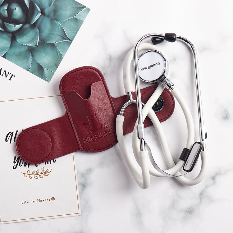 Maroon Stethoscope Holder Hip Clip for Medical Professionals