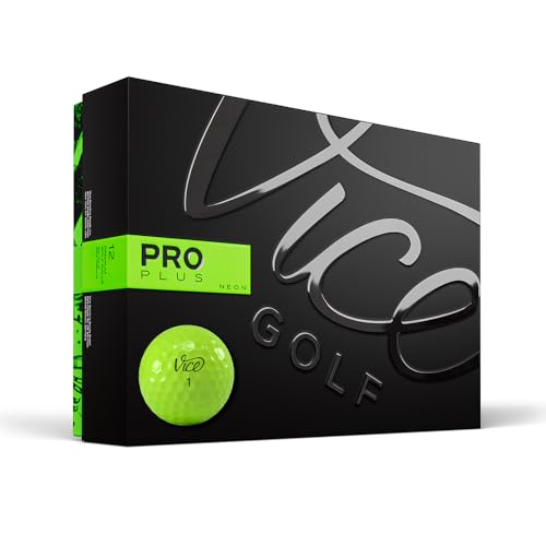 2020 VICE Golf PRO Plus | 12 Balls | Colors: NEON RED, White