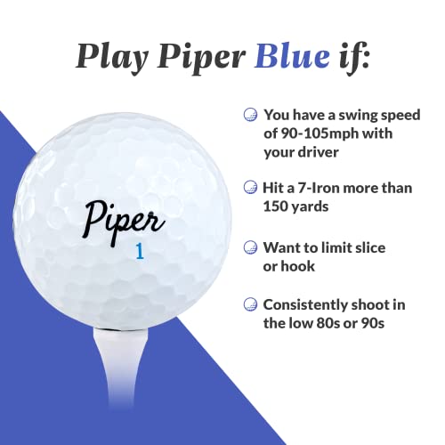 Piper Golf Premium Distance and Alignment Balls | 1 Dozen