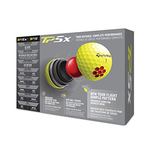 2021 TaylorMade VIP Yellow TP5x Golf Balls
