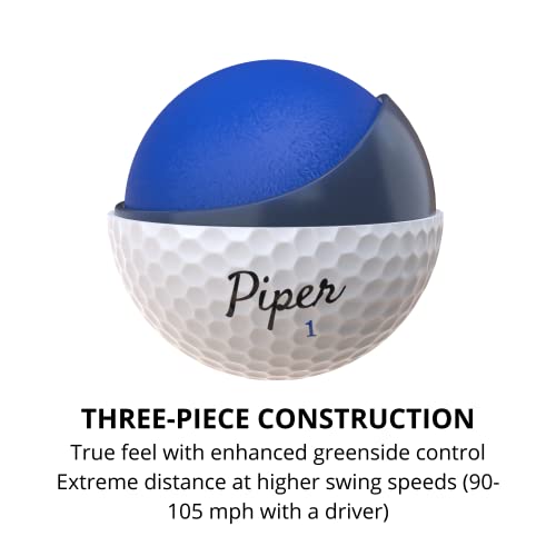 Piper Golf Premium Distance and Alignment Balls | 1 Dozen