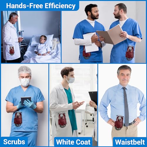 Maroon Stethoscope Holder Hip Clip for Medical Professionals
