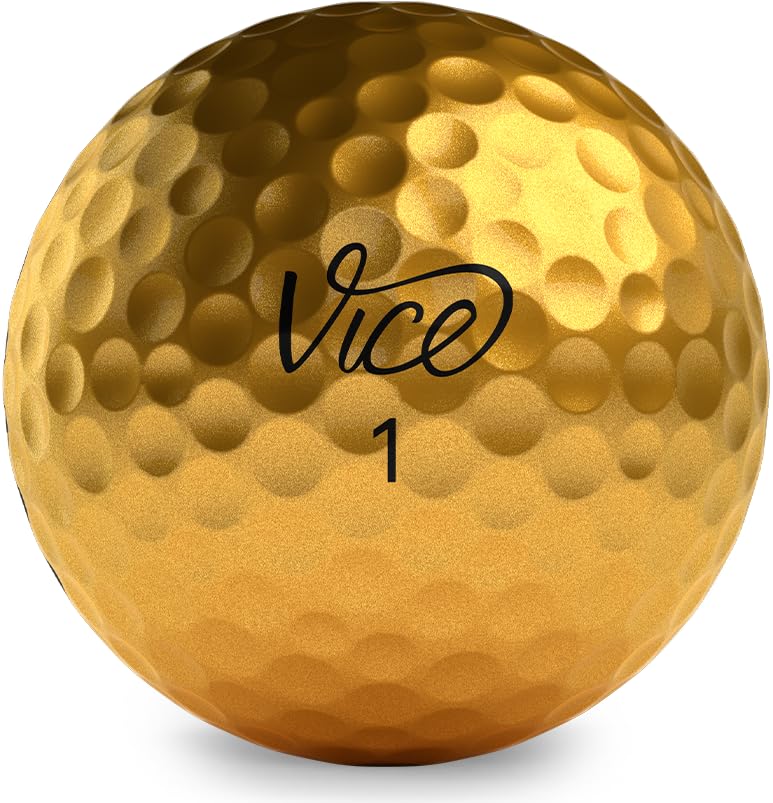 Limited Edition Gold Pro Plus Golf Balls by Vice