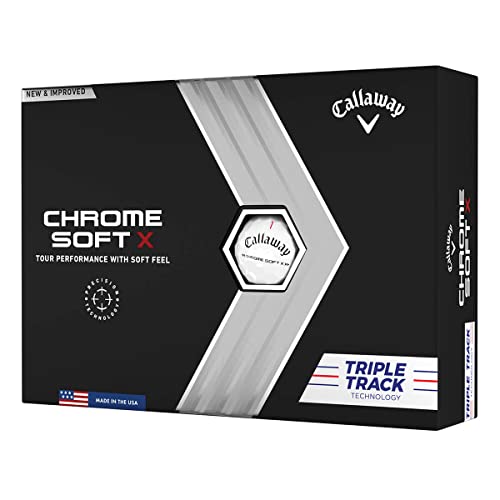 Callaway Chrome Soft X Golf Balls Triple Track White
