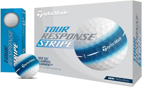 TaylorMade Golf Tour Response Blue Stripe Dozen Balls