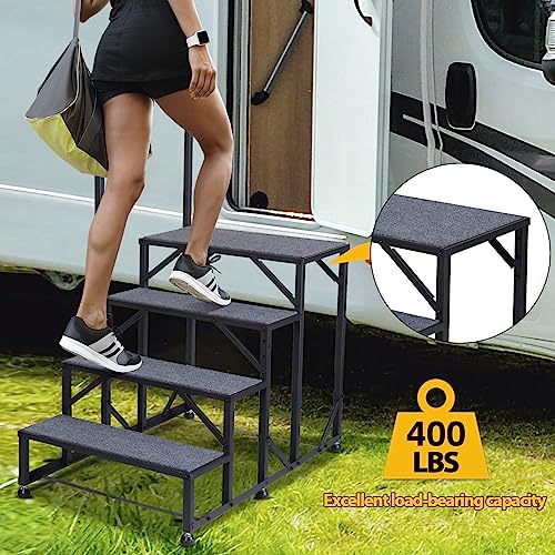 VIP Outdoor Steps with Handrail for 5th Wheel