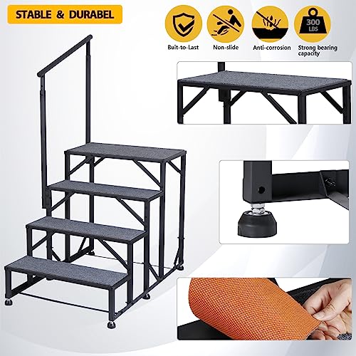 VIP Outdoor Steps with Handrail for 5th Wheel