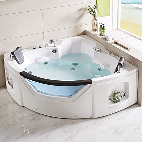 VIP Acrylic Whirlpool Corner Tub for Two People
