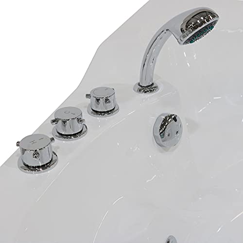 VIP Acrylic Whirlpool Corner Tub for Two People