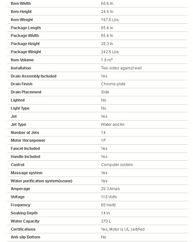 VIP Acrylic Whirlpool Corner Tub for Two People