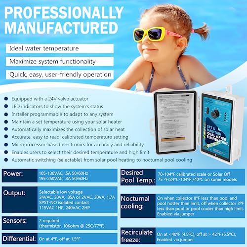 GL-235 Solar Temperature Controller for VIP Pool/Spa