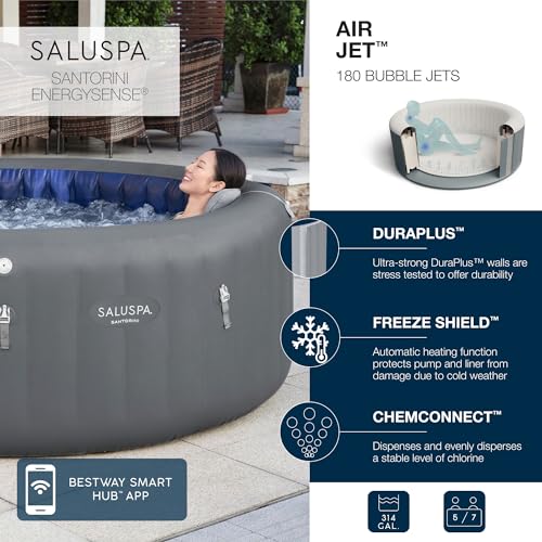 VIP Bestway SaluSpa Santorini HydroJet Inflatable Hot Tub