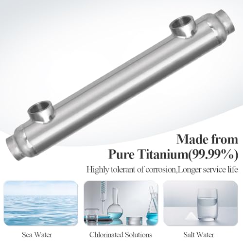 155K BTU Titanium Heat Exchanger for Pool/Hot Tub/Spa