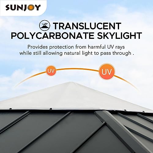 11x11 ft Cedar Wood Gazebo with Steel Frame