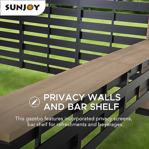 11x11 ft Cedar Wood Gazebo with Steel Frame