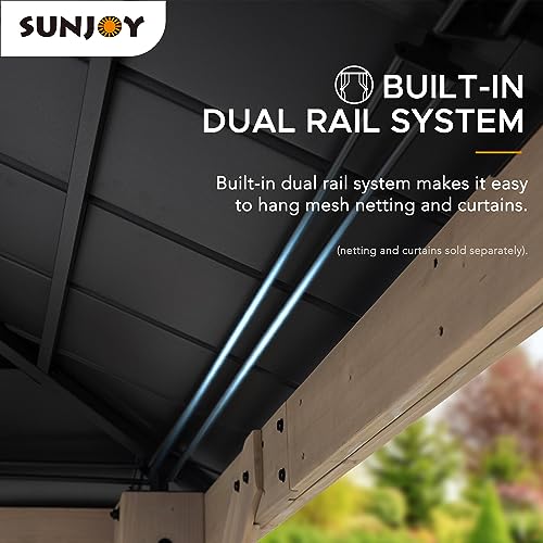 11x11 ft Cedar Wood Gazebo with Steel Frame