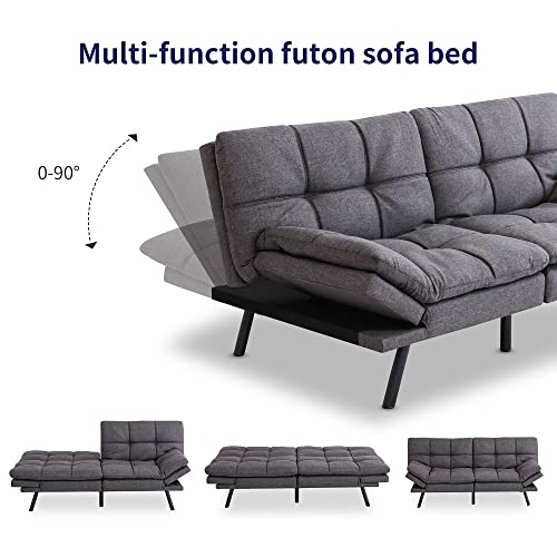 Opoiar Futon Sofa Bed: Small, Stylish Memory Foam Couch