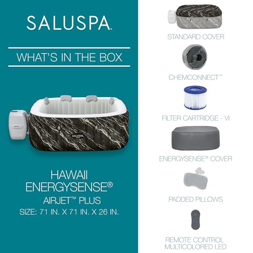 Hawaii Smart Luxe EnergySense AirJet Inflatable Hot Tub