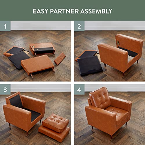 Edenbrook Lynnwood Upholstered Accent Chair - Mid-Century Modern