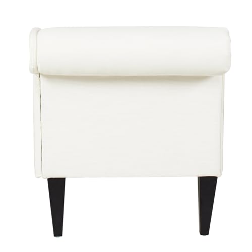 Samuel Collection Traditional Hand Tufted Chaise Lounge, Beige