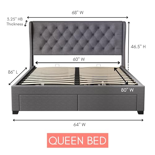 VIP Exclusive: Brittany Queen Bed with 4 Storage
