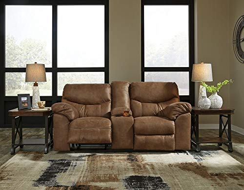 Ashley Signature Design Boxberg Reclining Loveseat VIP Console
