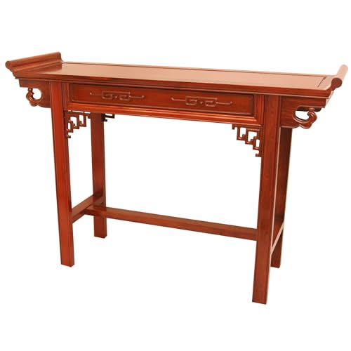 Elegant 46-Inch Classic Chinese Rosewood Hall Table